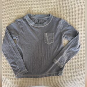 johnnie-O Kids Long Sleeve Chest Pocket Tee - Sky Blue